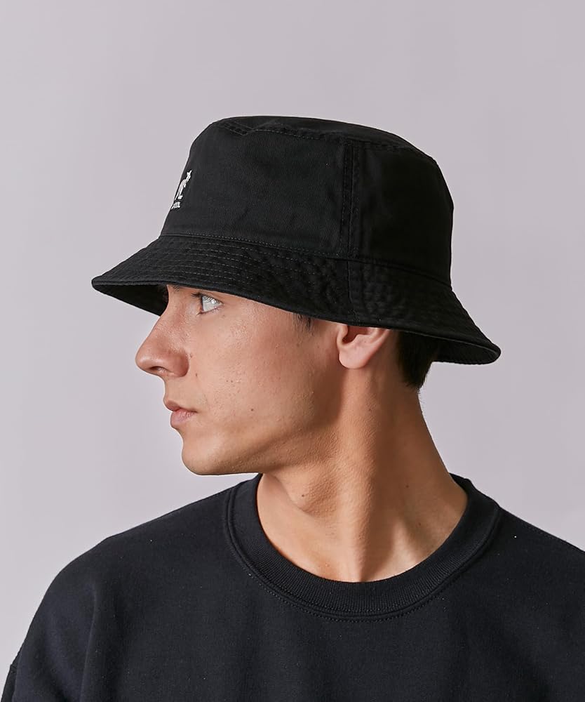 Amazon | [カンゴール] バケットハット Washed Bucket BLACK (01